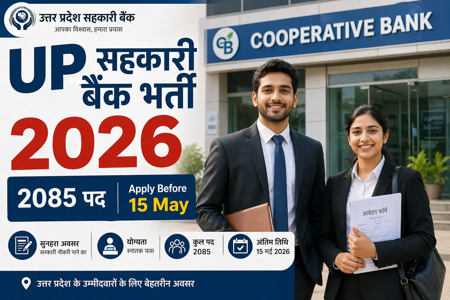 यूपी कोऑपरेटिव बैंक भर्ती 2026 आवेदन प्रक्रिया कानपुर