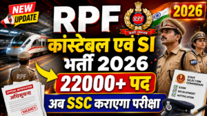 RPF भर्ती 2026: 22000+ पदों पर भर्ती, अब SSC कराएगा परीक्षा