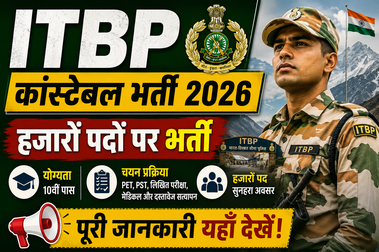 ITBP कांस्टेबल भर्ती 2026